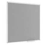 Lavagna con superificie in feltro GRIGIO 120×120 cm cornice in alluminio