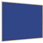 Lavagna in feltro 120x90 cm BLU con cornice in legno