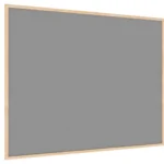 Lavagna in feltro 120x90 cm GRIGIO con cornice in legno