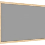 Lavagna in feltro 60x40 cm GRIGIO con cornice in legno
