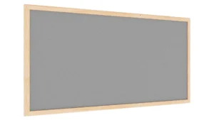Lavagna in feltro 80x40 cm GRIGIO con cornice in legno