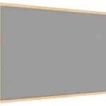 Lavagna in feltro 90x60 cm GRIGIO con cornice in legno