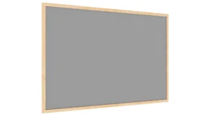 Lavagna in feltro 90x60 cm GRIGIO con cornice in legno