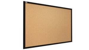 Bacheca in sughero (cornice in legno nero) 60x40 cm