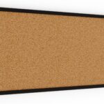 Bacheca in sughero 100x40 cm cornice in legno NERA