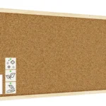 Bacheca in sughero 100x40 cm cornice in legno NATURALE