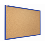 Lavagna in Sughero con Cornice Blu in Legno 120×90 cm