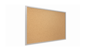 Lavagna in Sughero con Cornice Grigio in Legno 90x60 cm, Bacheca Sughero per Puntine Spille Memoboard