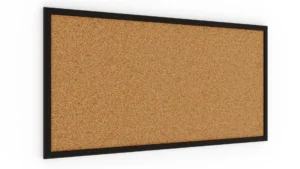 Bacheca in sughero 80x40 cm cornice in legno NERA