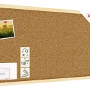 Bacheca in sughero 80x40 cm cornice in legno NATURALE