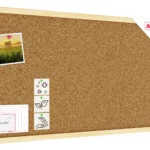 Bacheca in sughero 80x40 cm cornice in legno NATURALE