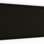 Bacheca in sughero nero 100x40 cm cornice in legno NERO