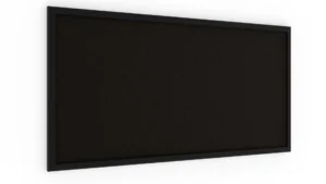 Bacheca in sughero nero 80x40 cm cornice in legno NERO