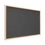 Bacheca in sughero grigio scuro (cornice in legno) 90x60 cm
