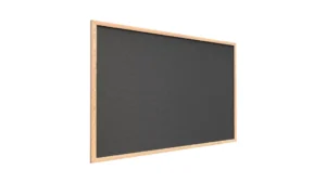 Bacheca in sughero grigio scuro (cornice in legno) 90x60 cm