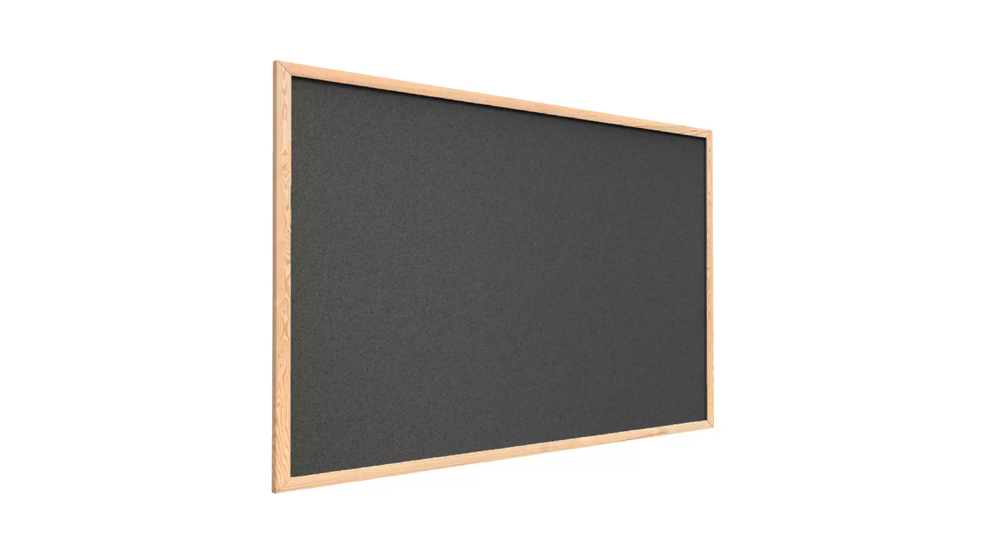 Bacheca in sughero grigio scuro (cornice in legno) 90x60 cm