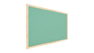 Bacheca in sughero menta (cornice in legno) 90x60 cm