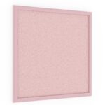 Bacheca in sughero rosa 40x40 cm cornice in legno ROSA