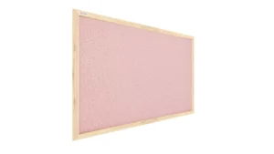 Bacheca in sughero rosa (cornice in legno) 90x60 cm