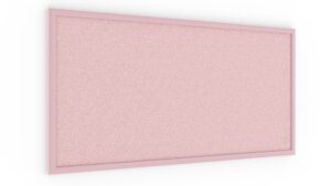 Bacheca in sughero rosa 80x40 cm cornice in legno ROSA