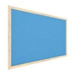 Bacheca in sughero azzurro (cornice in legno) 60x40 cm