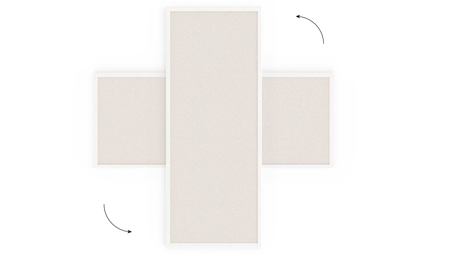 Bacheca in sughero bianco 100x40 cm cornice in legno BIANCA - immagine 7