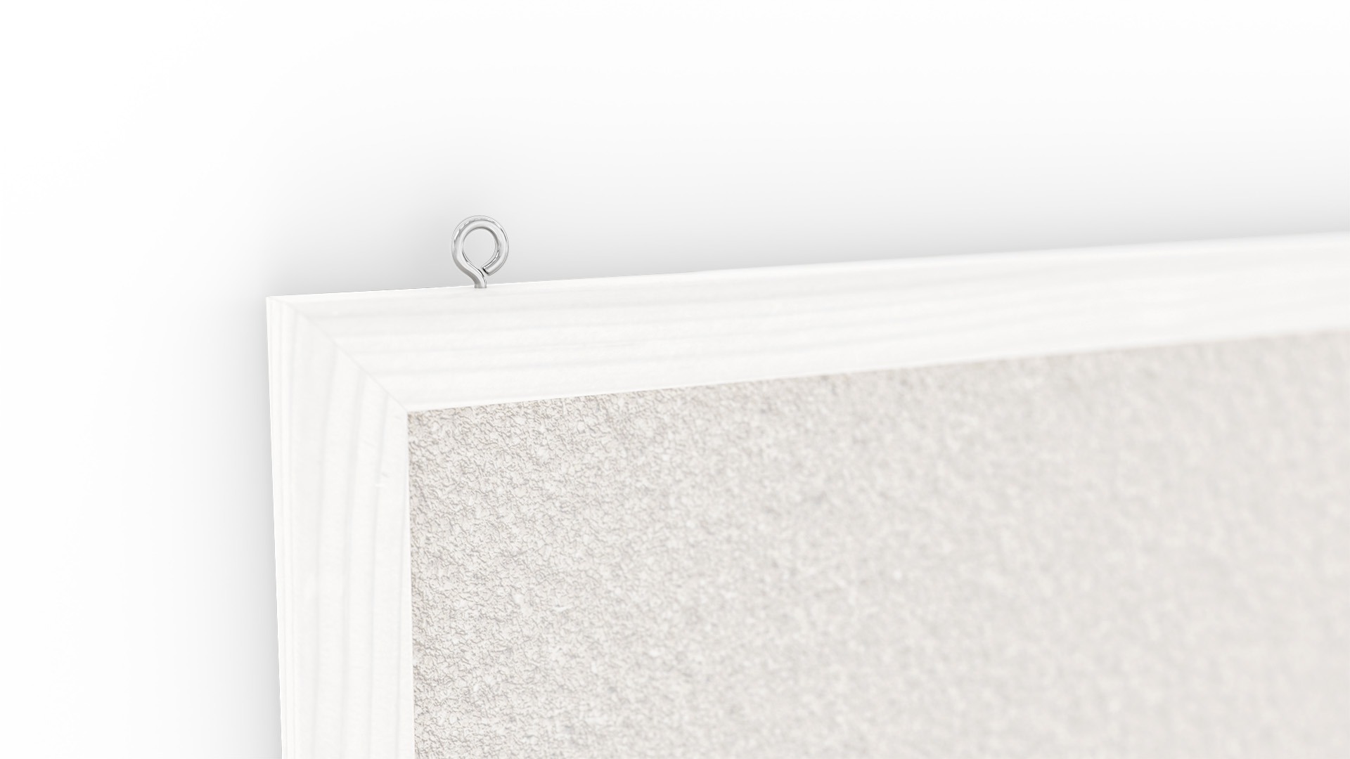 Bacheca in sughero bianco 100x40 cm cornice in legno BIANCA - immagine 8