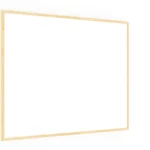 Lavagna magnetica cancellabile a secco bianca con cornice in legno 100x80 cm