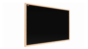 Lavagna magnetica per gesso nera 60x40cm cornice in legno naturale