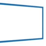 Lavagna Magnetica Cancellabile a Secco Bianca con Cornice Blu in Legno 60x40 cm
