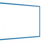 Lavagna Magnetica Cancellabile a Secco Bianca con Cornice Blu in Legno 90x60 cm