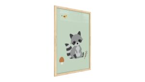 Quadro colori pastello PROCIONE 60x40 cm con cornice in legno naturale