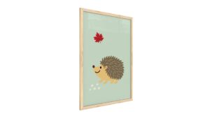 Quadro colori pastello RICCIO 60x40 cm con cornice in legno naturale