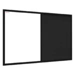Lavagna in sughero nero e bianca magnetica COMBI 60x40cm cornice nera in legno laccato