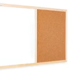 Lavagna magnetica e in sughero 60x40 cm COMBI con cornice in legno + ACCESSORI