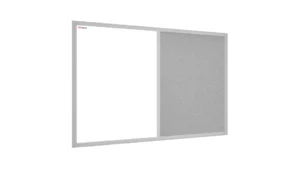 Lavagna in sughero grigio e bianca magnetica COMBI 90x60cm cornice grigia in legno laccato