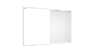 Lavagna in sughero bianco e magnetica bianca COMBI 90x60cm cornice bianca in legno laccato