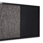 Lavagna COMBI per gesso magnetica e in feltro 60x40cm con cornice in legno laccato nero