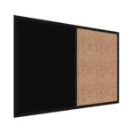 Bacheca COMBI sughero/nero magnetica 90x60 cornice in legno laccato nero
