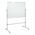 Lavagna magnetica cancellabile a secco mobile a due lati e supporto orientabile su rotelle 180x120 cm INDUSTRIALE