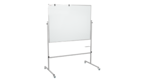 Lavagna magnetica cancellabile a secco mobile a due lati e supporto orientabile su rotelle 220x120 cm INDUSTRIALE