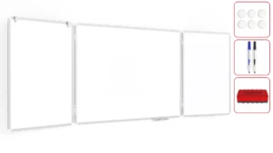 Lavagna magnetica cancellabile a secco bianca "trittico" 120x90 // 240 cm