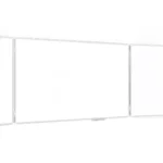 Lavagna magnetica SMALTATA cancellabile a secco bianca "trittico" 100x170 // 340 cm