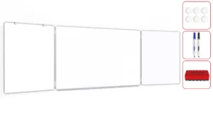 Lavagna magnetica cancellabile a secco bianca "trittico" 120x200 //400 cm