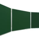 Lavagna Verde Per Gesso, Magnetica a Trittico 100x170 // 340 cm con Cornice in Alluminio