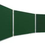 Lavagna Verde Per Gesso, Magnetica a Trittico 120x90cm//240cm con Cornice in Alluminio