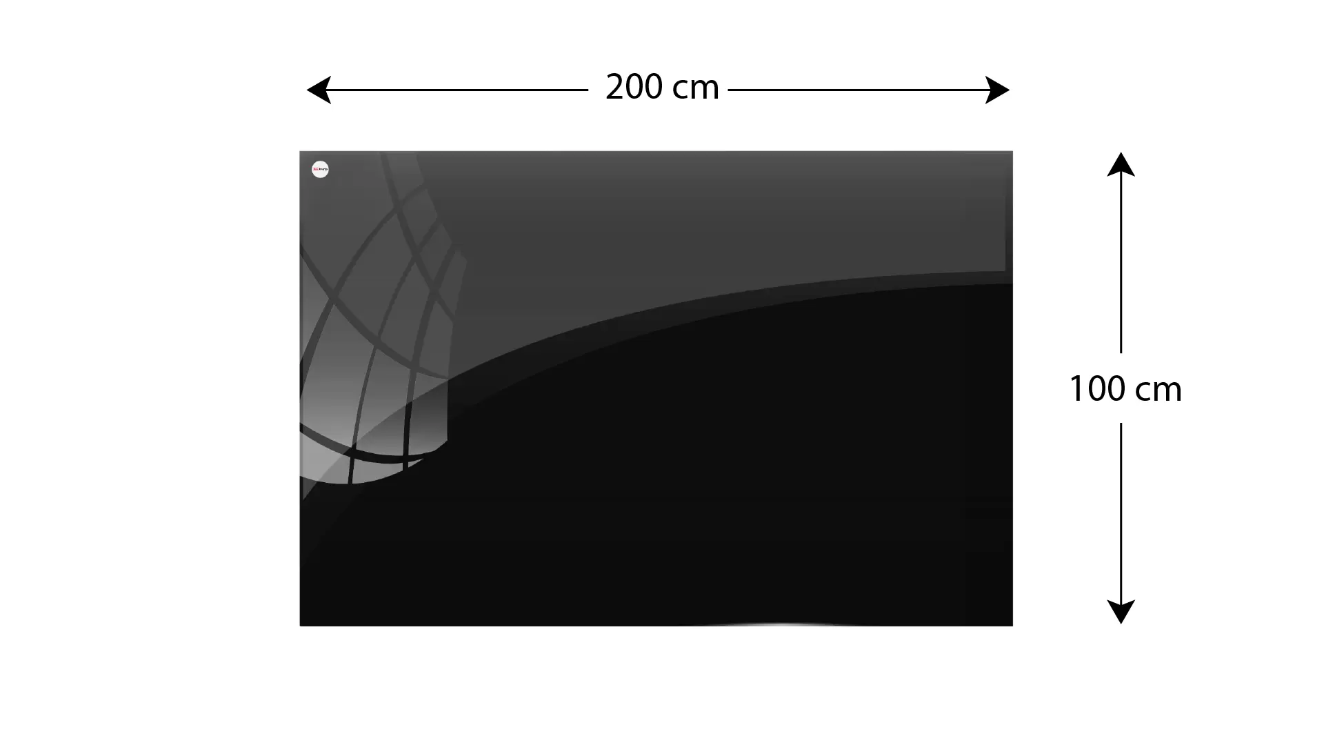 Lavagna in vetro nera magnetica 200x100 cm CLASSIC - immagine 5