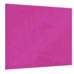 Lavagna in vetro Mademoiselle Fuchsia 45x45cm - senza cornice, per calamite al neodimio