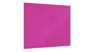 Lavagna in vetro Mademoiselle Fuchsia 45x45cm - senza cornice, per calamite al neodimio