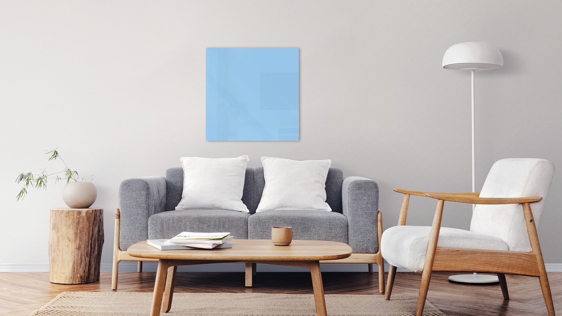 Lavagna in vetro Cotton Eye Jo 45x45cm - senza cornice, per calamite al neodimio - immagine 3